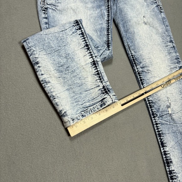 Rock Revival Dane Straight Jeans Mens 30x31 Stretch Denim Studded Rodeo Cowboy - Picture 10 of 10